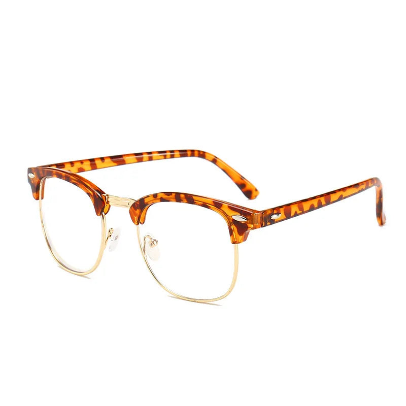 Anti Radiation Blue Light Eyeglasses Replaceable Lens Computer Glasses High Qulity Half Metal Glass oculos de grau feminino