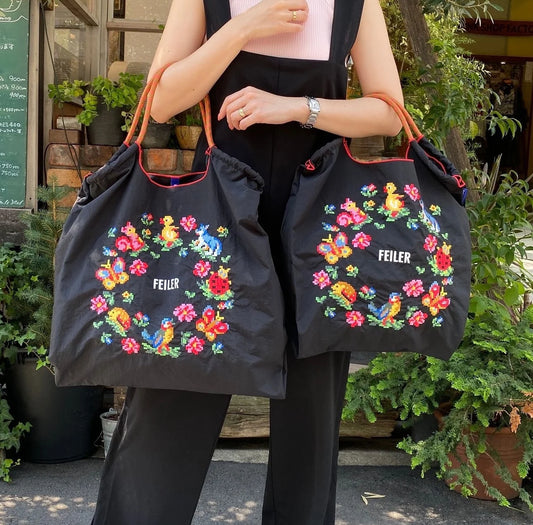 FEILER Oxford Cloth Large Draw String Hand Bag Capacity Portable Shoulder Bags Foldable Bag Embroidery Luxury Designer Bags