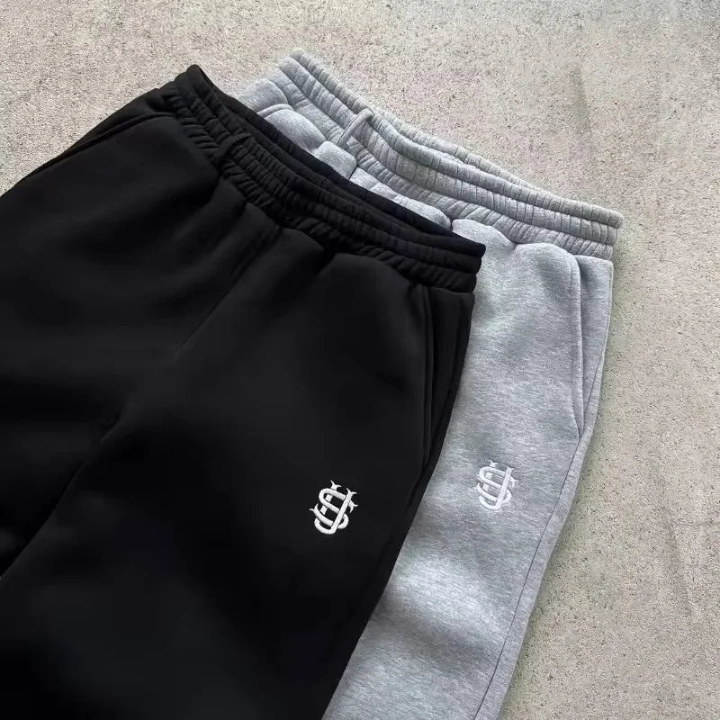 New Letter Embroidery Zip Up Casual Men Suits Y2K Oversized Harajuku Fashion Sweatshirts Women Retro Hoodies Couple Sweatpants