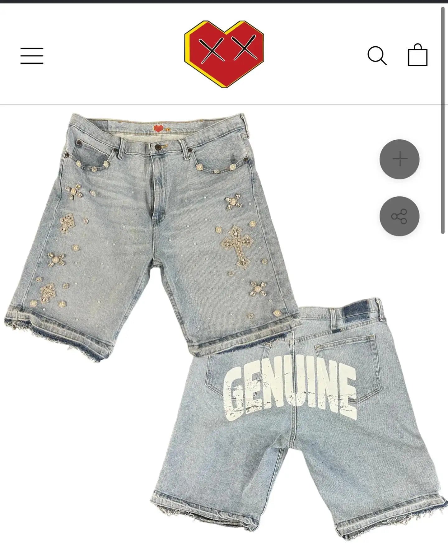 Y2K Gothic Diamond Cross Embroidery Denim Shorts American Retro Blue Gym Shorts Rhinestone Streetwear Hip Hop Men Women Jorts