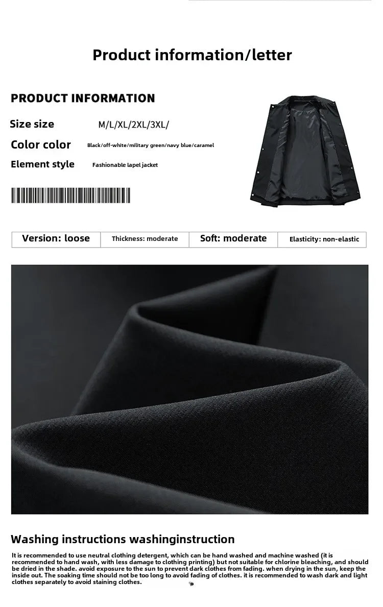 DIY logo Casual Japanese Coach Jacket Men's Spring Autumn New Brand Leisure Work Shirt Sle Open Cardigan Outerwear