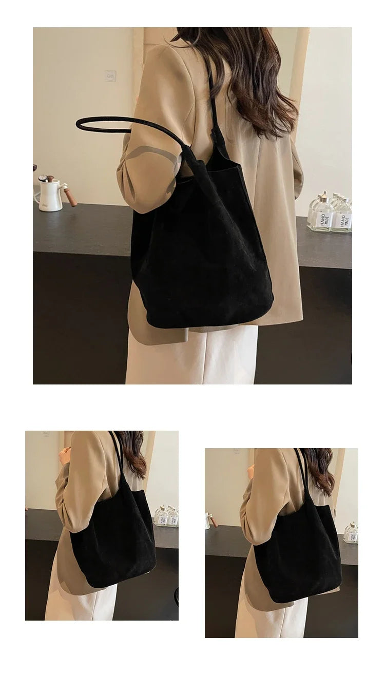 Single Shoulder Bag for Women's Fashion, Large Capacity 2024 New Autumn and Winter Versatile Commuting Tote Bag Un Sac Épaule