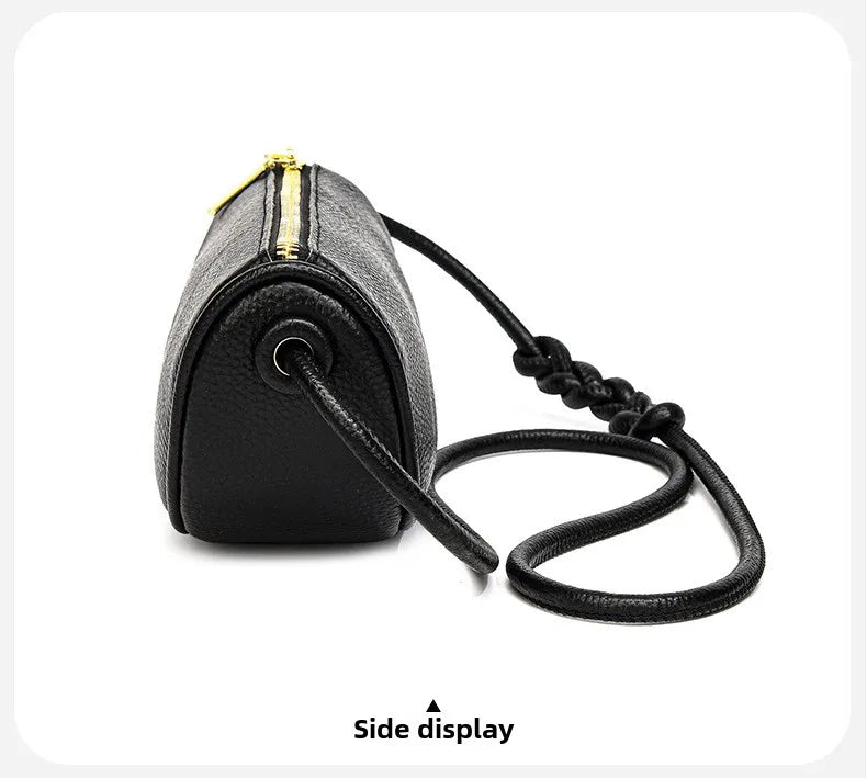 Brand Fashion Mini Bags Trend Designer Handbags Women'S Genuine Leather Casual Lady Shoulder Black Crossbody Bag for Girl