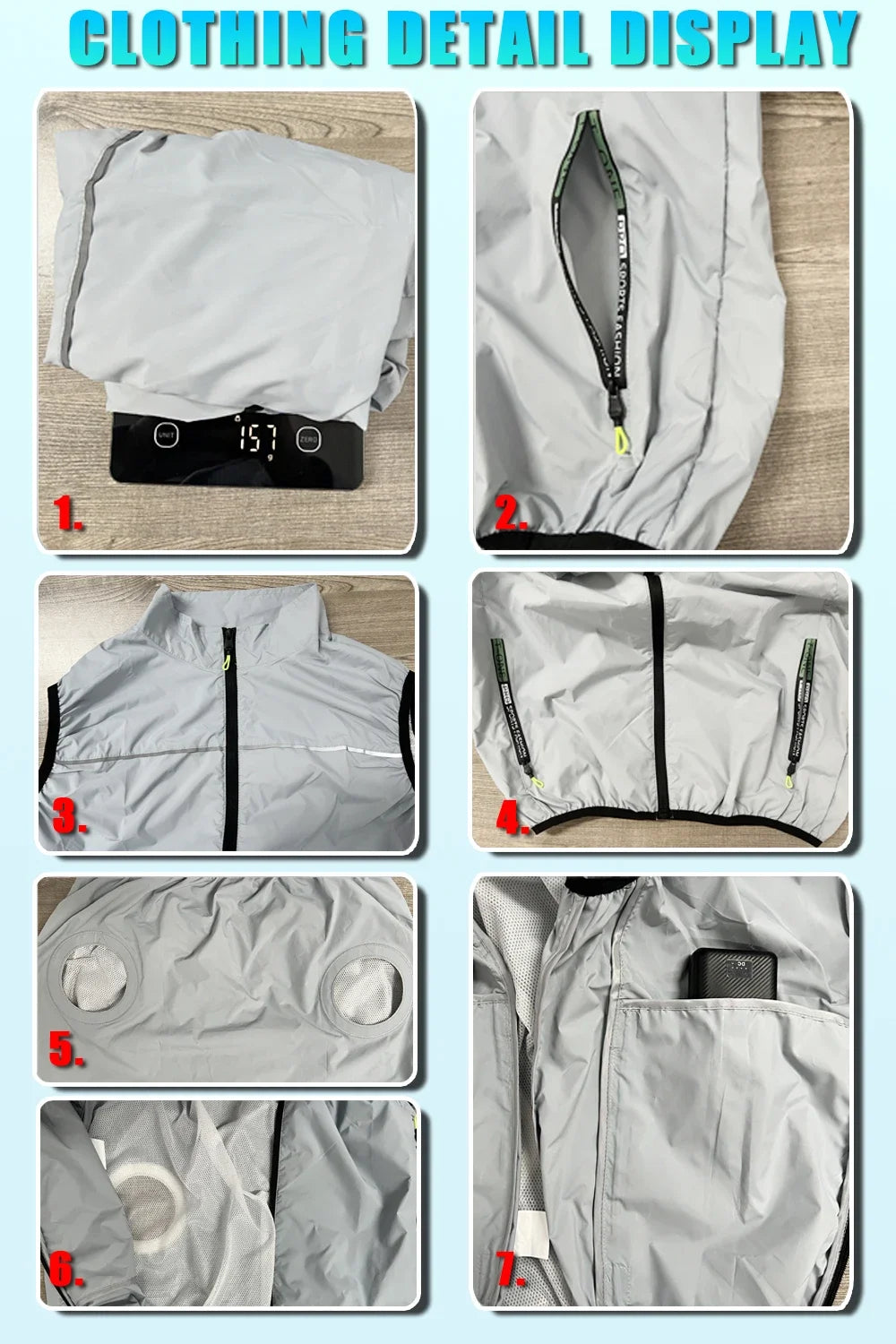 Air Conditioner Vest with 5V Cooling Fan for Cooling Vest Jacket for High Temperature Work Fishing Vest Summer jacket for Men