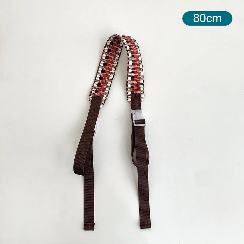 Embroidery Nylon Adjustable Shoulder Bag Strap Pull Button Colorful Sport Style Bag Extension Straps Unisex Bag Accessories