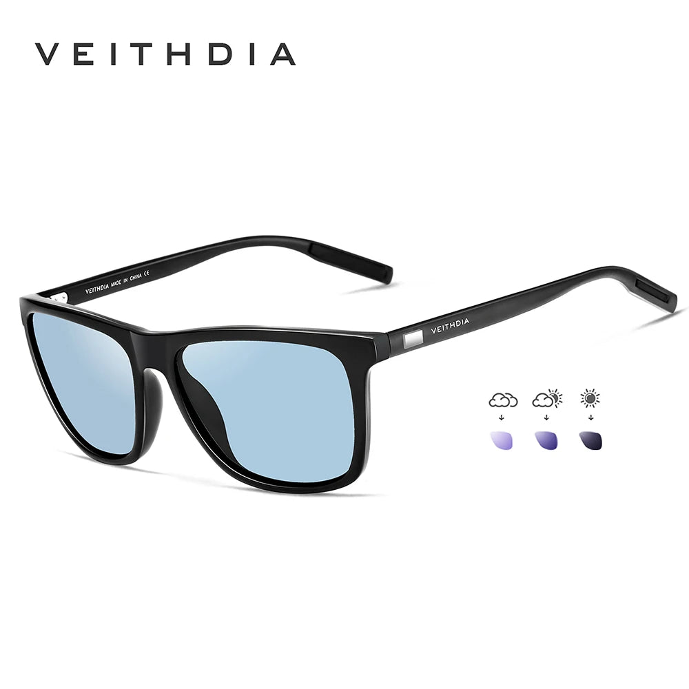VEITHDIA marque lunettes de soleil unisexe rétro aluminium + TR90 lunettes de soleil polarisées lentille Vintage lunettes de soleil pour hommes/femmes 6108