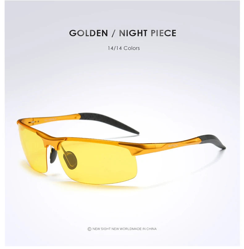 AORON – lunettes de soleil polarisées pour hommes, monture en aluminium et magnésium, lunettes de Sport rétro pour conducteur, lunettes de soleil UV400 Anti-éblouissement