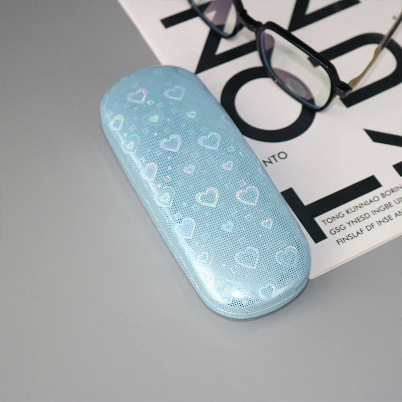 Portable Glasses Case Printed Storage Box Travel Glasses Storage Case Men Women Eyewear Protector Creative Travel Portable Girls