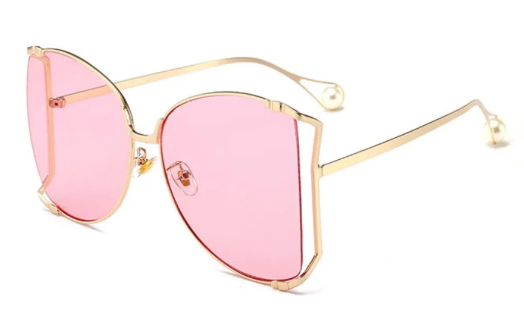 45476 lunettes de soleil carrées surdimensionnées femmes monture en métal mode luxe cadre creux marque lunettes de soleil femme dégradé nuances