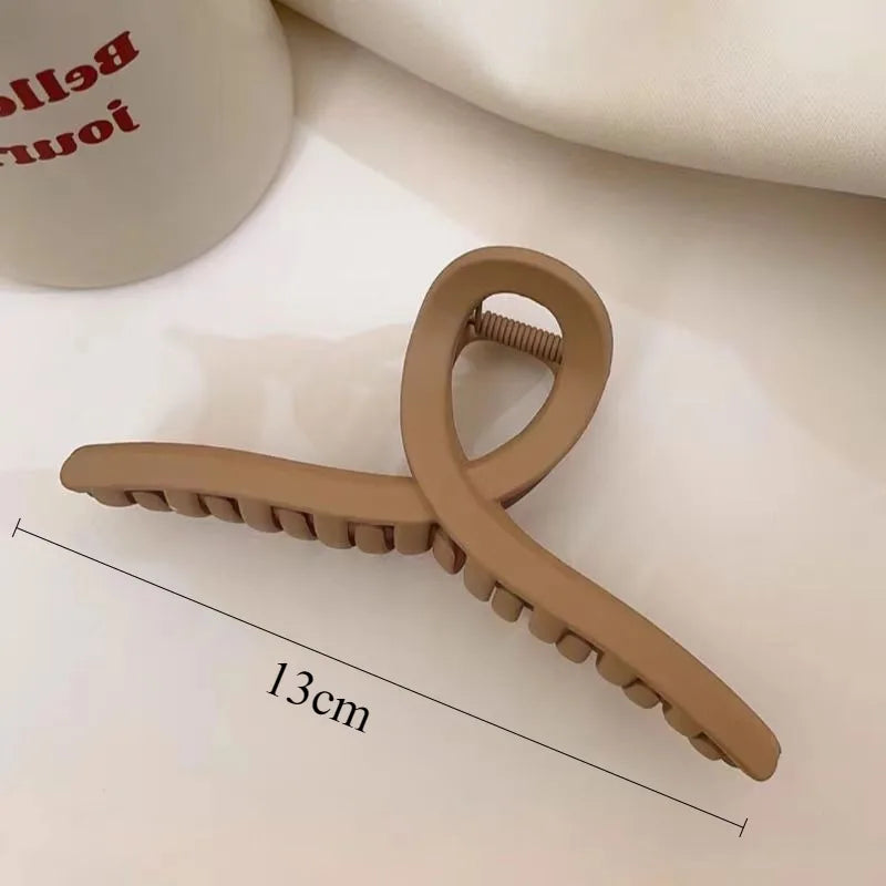 Women Hair Claw Clip Cross Matte Hairpin Fashion French Elegant Hairgrips Large Hair Claw Crab Clips Korean Hair Accessories