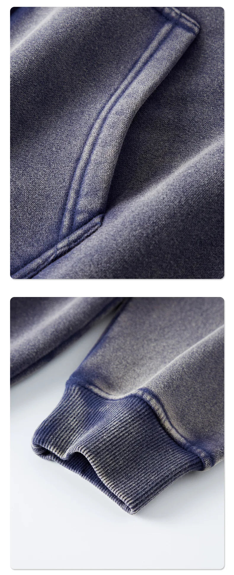 Custom LOGO2024 autumn winter new washed batik old sweater sweatpants 360G cotton polyester velvet thickened men's  women's suit