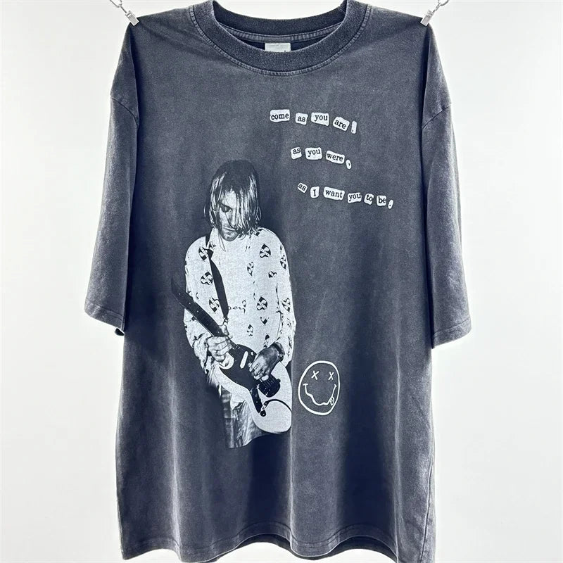 Washed Saint Punk art limited edition BOX TEE Hand Worn Vest T-Shirts Men Women High Quality T Shirt
