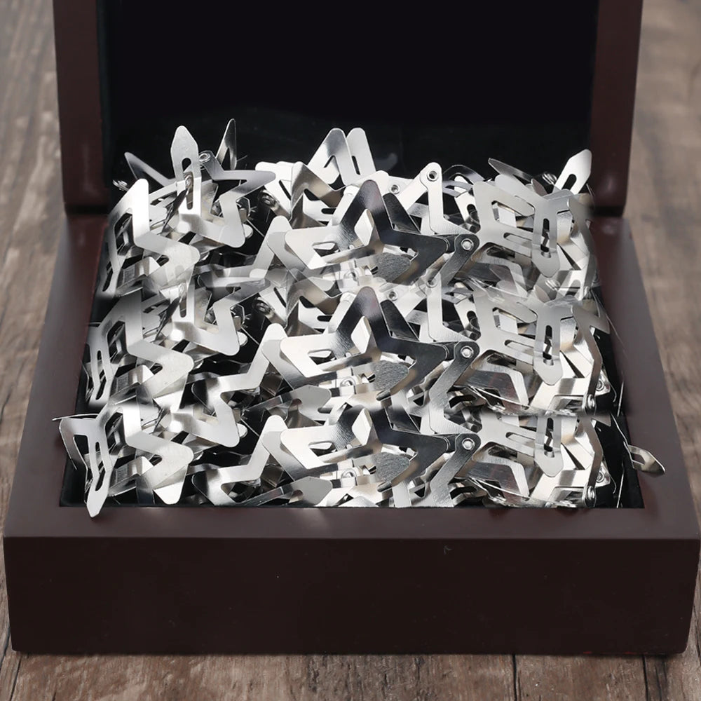 Silver Star BB Hair Clips Y2K Cute Metal Snap Star Hairpins Hair Clips Side Barrettes Hairs Grip Women Hair Accessories Headwear