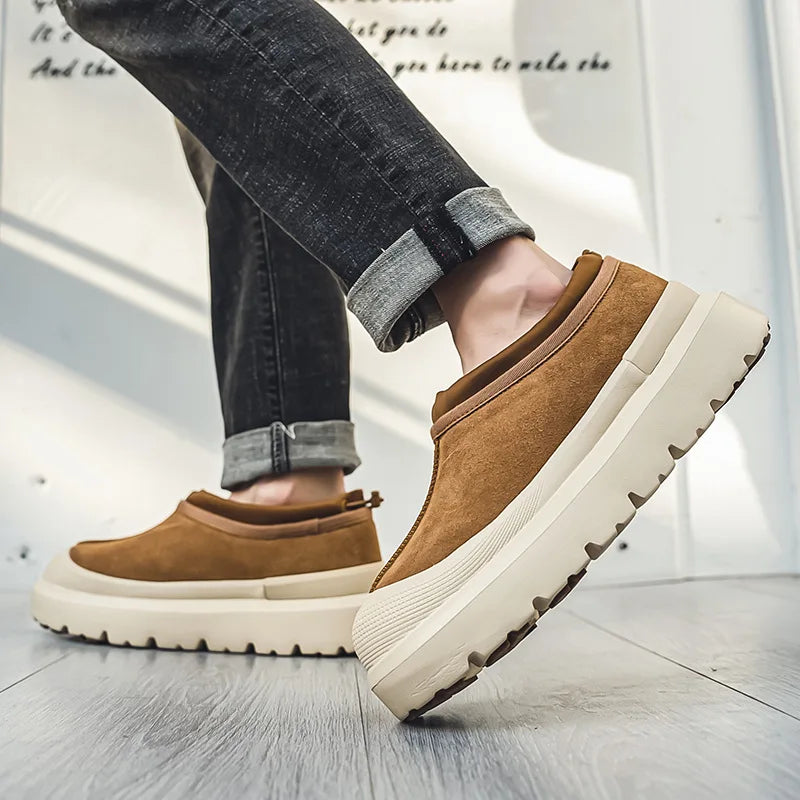 Sneakers Casual Plus Size 43 44 Womens Mens Winter Plush Warm Snow Boots Fashion Fur Upper Height Increased Platform Board Shoes