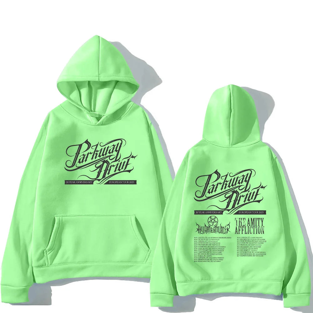Parkway Drive 20Year Anniversary Europe Tour Hoodie Fashion Men Sweatshirt Unisex Oversized Clothing High Street Retro Pullovers