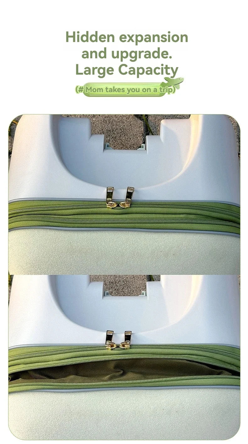 Kids' Travel Trolley Suitcase Mountable on Plane with Spinner Wheels Luggage Ride and Walk The Baby's Suitcase Folding Stroller
