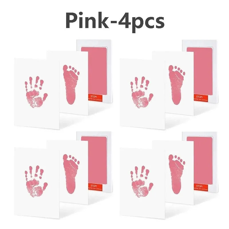 Tampons encreurs pour empreintes de mains de bébé, 2/4 pièces, sûrs, Non toxiques, sans contact, Kits de tampons encreurs sans encre, pour animaux de compagnie, chat, chien, patte, Souvenirs, cadeaux