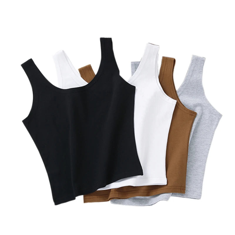 Débardeur court en 2024 coton pour femme, bustier tubulaire, couleur bonbon, mode, sexy, décontracté, gla2XL, 100%