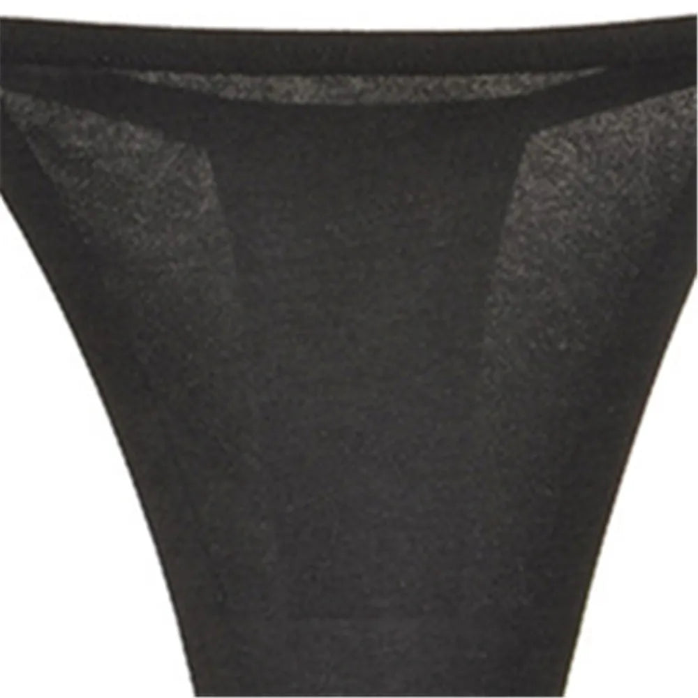 2pcs Women's Thong Sexy Lingerie Cotton Seamless Invisible Underwear Mid-rise T-back Panties Single Chip Breathable and Soft