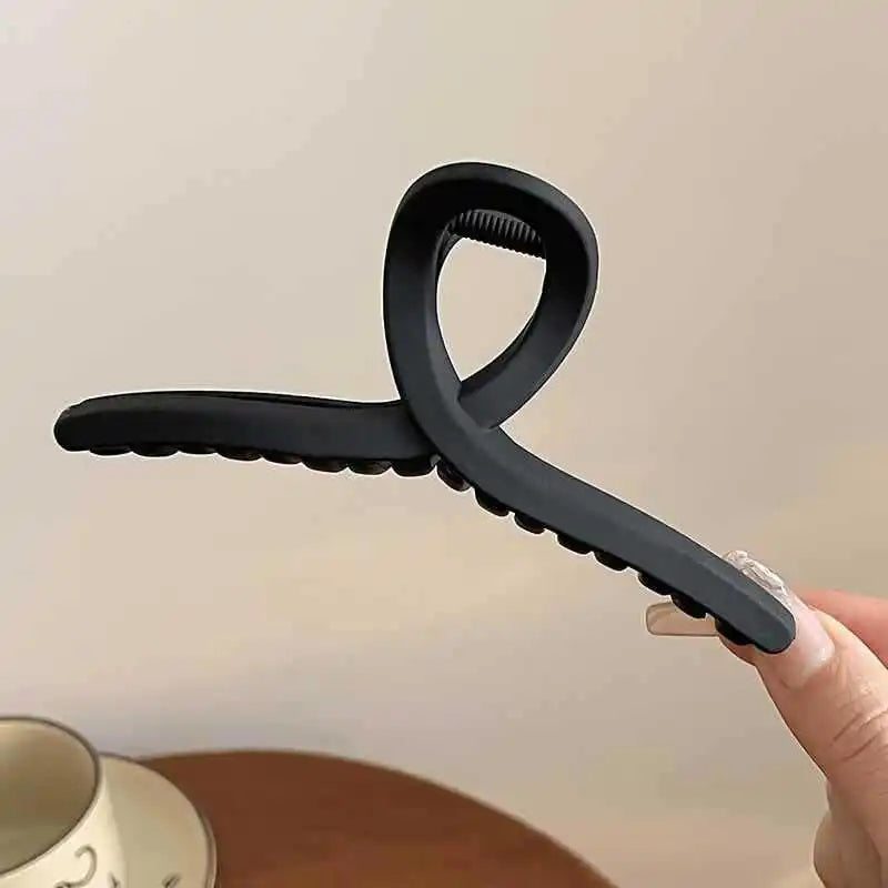 Women Hair Claw Clip Cross Matte Hairpin Fashion French Elegant Hairgrips Large Hair Claw Crab Clips Korean Hair Accessories