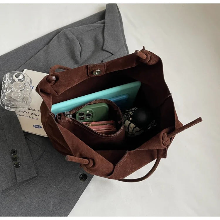 Single Shoulder Bag for Women's Fashion, Large Capacity 2024 New Autumn and Winter Versatile Commuting Tote Bag Un Sac Épaule