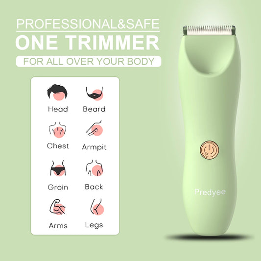 Manscape Groin & Body rubberized Hair Trimmer for Men & Women,Waterproof Electric Ball Trimmer, Replaceable Ceramic Blade