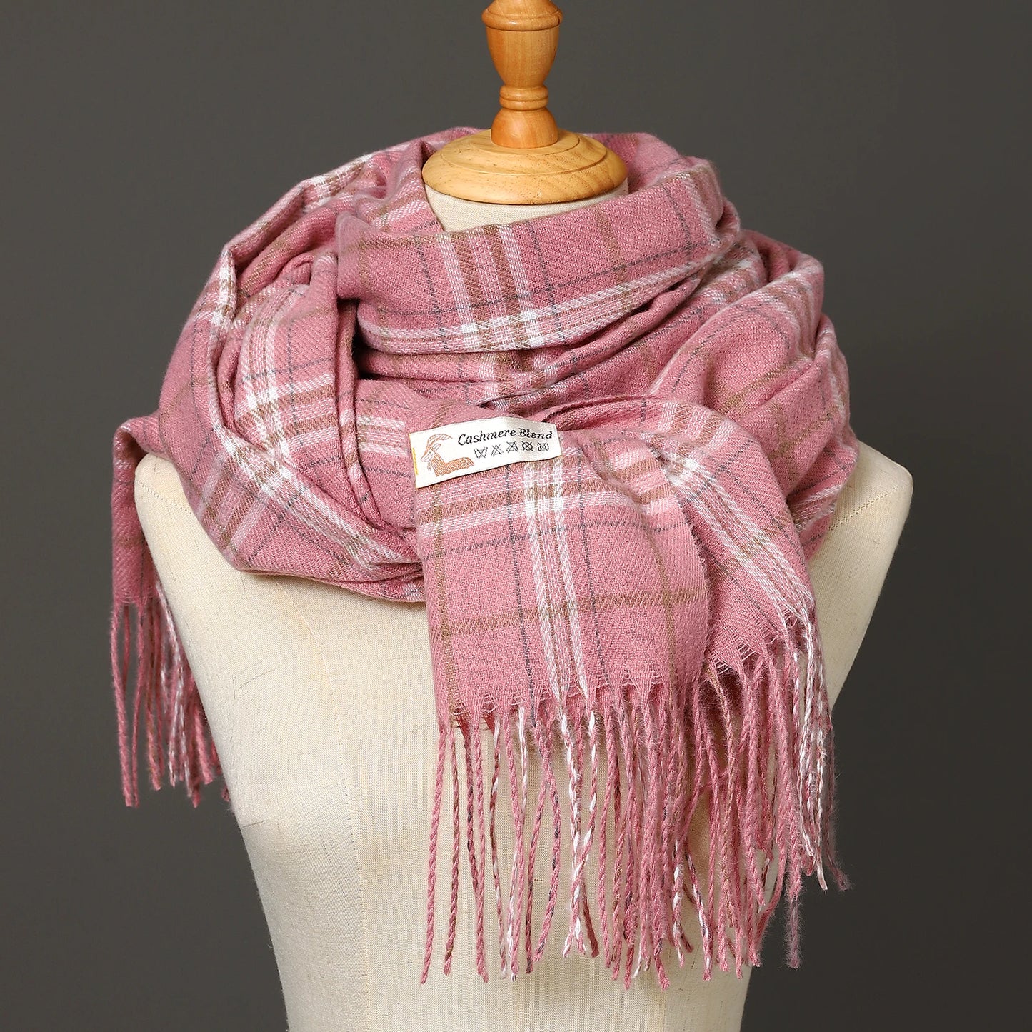 200*70 cm femmes couleur unie doux Hairball écharpe surdimensionné cachemire dames châle enveloppement hiver Pashmina femme Hijab bandeau silencieux