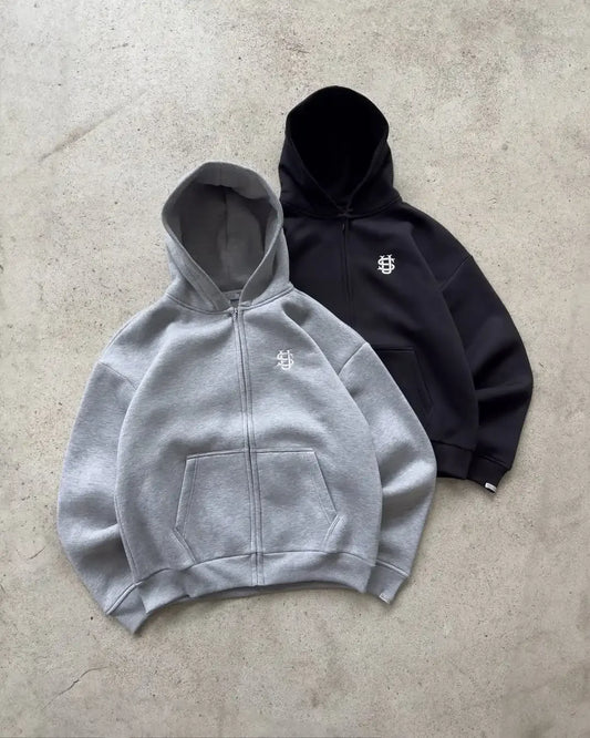 2025 New Letter Embroidery Zipper Casual Men Suit Y2K Men's Harajuku Fashion Women Retro Hoodies Couple Sweatshirts Sweatpants
