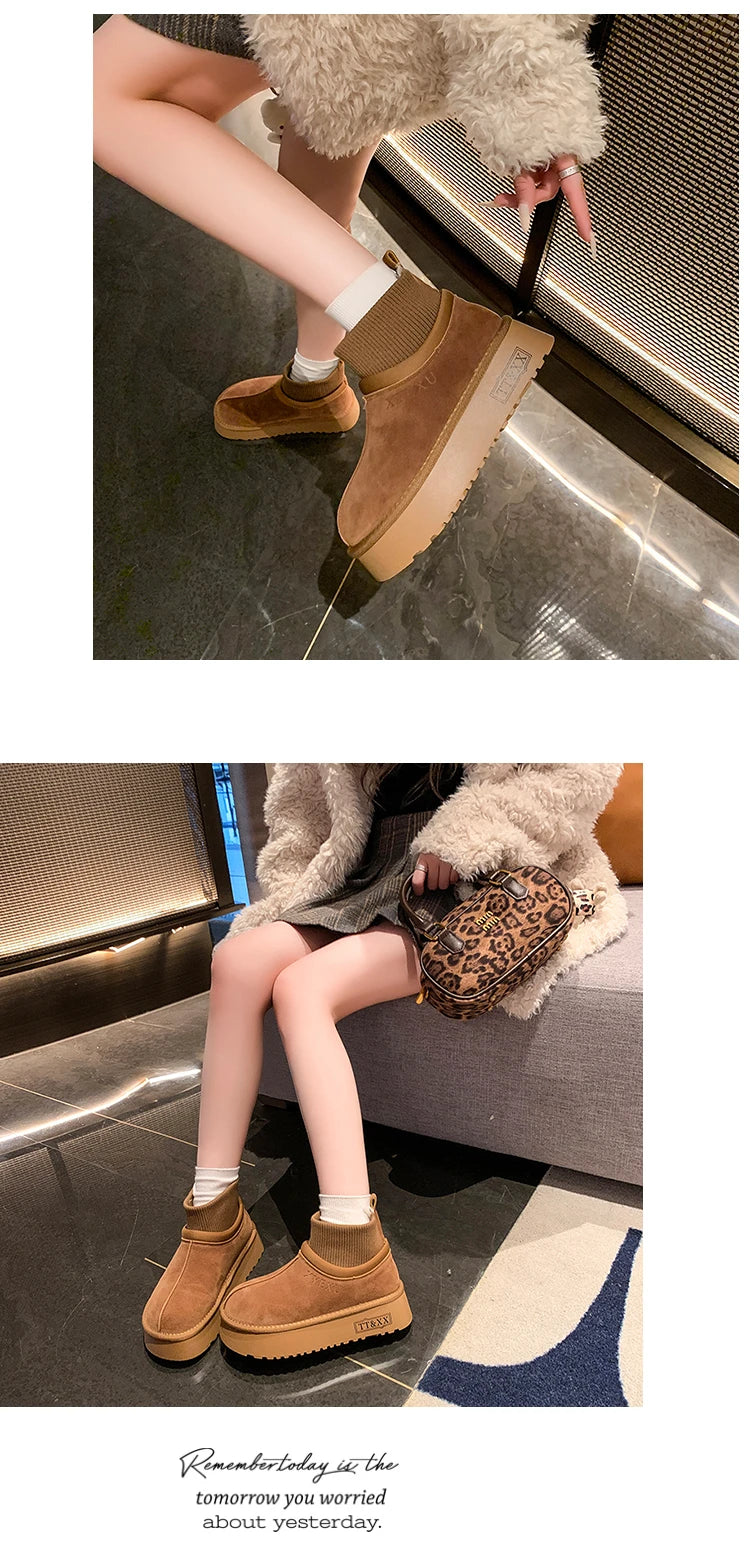 2024 New Women Winter Ultra Mini Boot Designer Australian Platform Boots for Leather Warm Ankle Fur Booties Luxury Boots