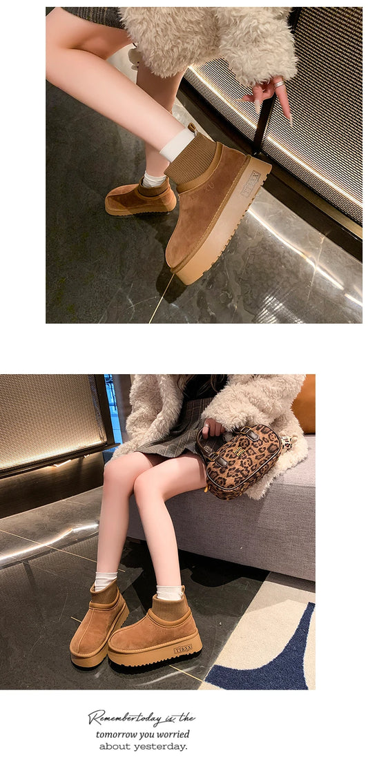 2024 New Women Winter Ultra Mini Boot Designer Australian Platform Boots for Leather Warm Ankle Fur Booties Luxury Boots