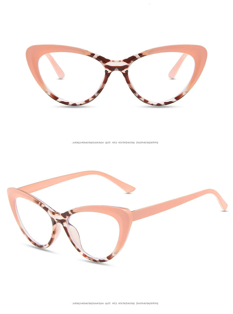 R54548 Eyes Flat Eyeglasses for Women Anti Blue Light Retro Transparent Fashion Glasses Optical Frame