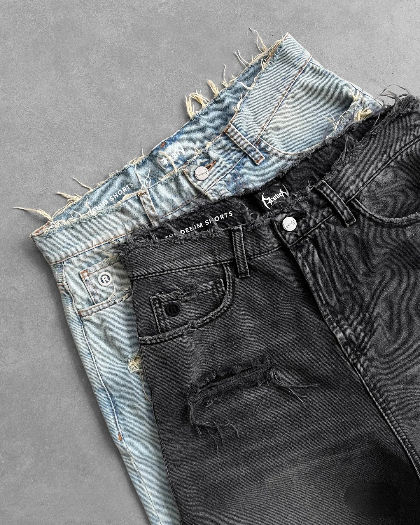 Y2k Black Punk Wash Baggy Work Shorts Men Women Summer Hip Hop Ripped Hole Denim Shorts Raw Edge Casual Jorts Streetwear