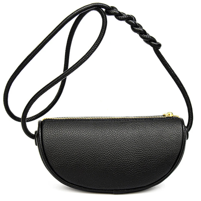 Brand Fashion Mini Bags Trend Designer Handbags Women'S Genuine Leather Casual Lady Shoulder Black Crossbody Bag for Girl