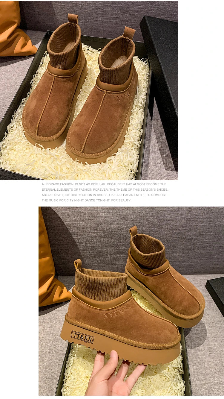 2024 New Women Winter Ultra Mini Boot Designer Australian Platform Boots for Leather Warm Ankle Fur Booties Luxury Boots