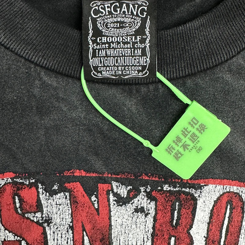 Graphics Print Vintage Washed Black Dirty Sleeveless T-Shirt Men Women Hip Hop Oversized Box Tee Best Quality Cotton T Shirt