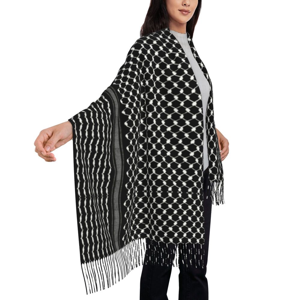 Palestines Flag Tassel Scarf Women Soft Palestinians Patriotic Shawl Wrap Ladies Winter Fall Scarves