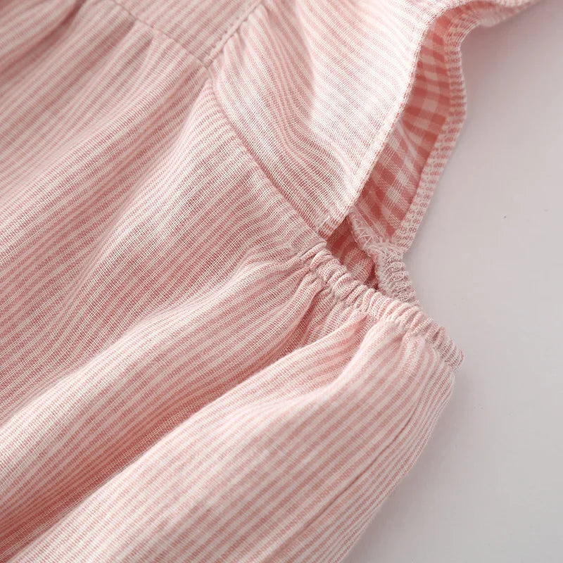Newest Summer Cotton Double-layer Gauze Women's Pajamas Thin Sleeveless Vest Style Tops with Shorts Home Outfit Set