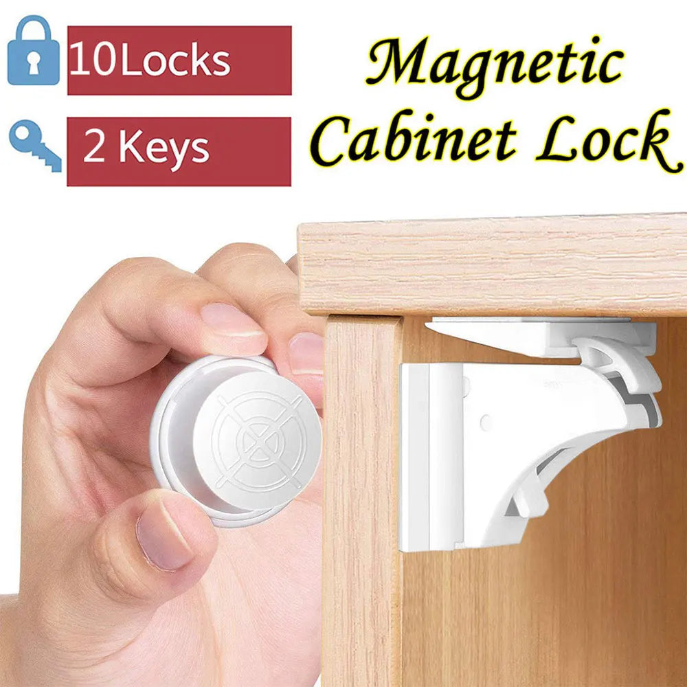 Serrure magnétique pour enfants, Protection pour enfants, serrure de sécurité pour bébé, loquet de tiroir, limiteur de serrure de porte d'armoire, serrures de sécurité pour enfants