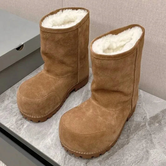 Winter Boots Women Snow Boots genuine leather Waterproof Warm Ski Boots Female Outdoor Non-slip Cotton Boots Size 35-40