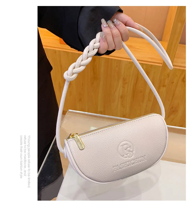 Brand Fashion Mini Bags Trend Designer Handbags Women'S Genuine Leather Casual Lady Shoulder Black Crossbody Bag for Girl