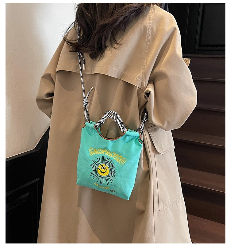 Armpit bag; eco-friendly shopping bag; exquisite embroidery; waterproof nylon shopping bag; handbag for ladies; single shoulder