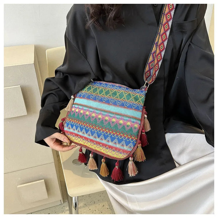 Casual Artistic Printing Underarm Niche Literary Niche Shoulder Fashion Bag Women 2025 New Tote Bag Only Beautiful Women Bag