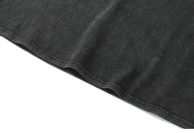 100% Cotton Hiphop Washed and Old Sleeveless T-shirt Men's Trendy Hip-hop Outer Wear Loose Sports Vest
