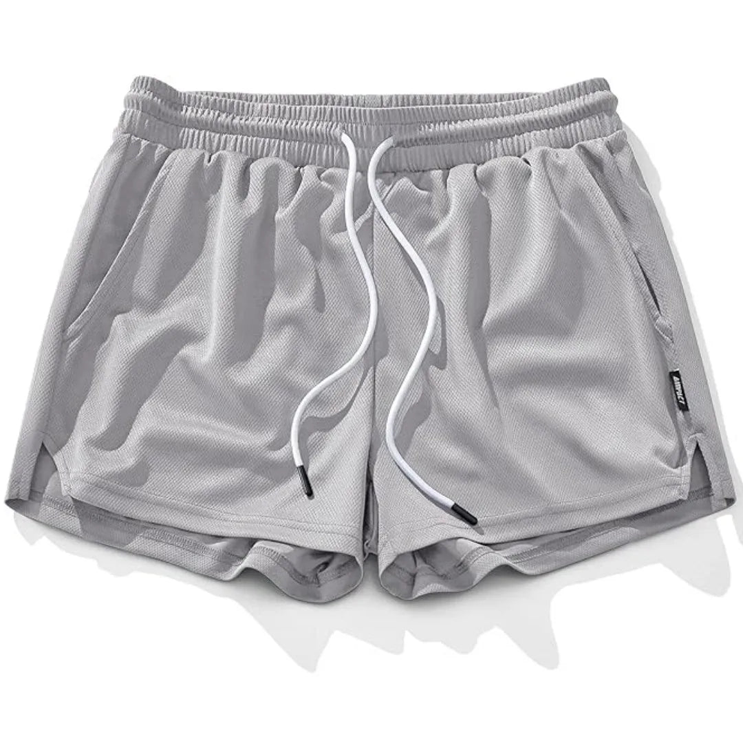 AIMPACT Men's Gym Workout Shorts Mesh Lightweight Bodybuilding Shorts Training Running Sports Jogger with Pockets