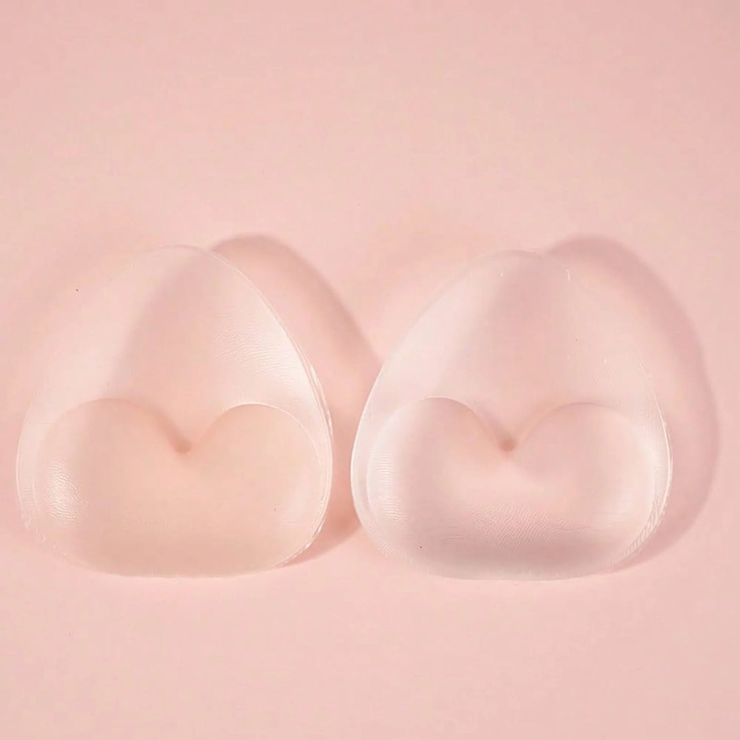1 Pair of Invisible Bikini Self-Adhesive Thickeneded Inserts Waterproof Bra Cute Strapless Triangle Silicone Breast Pads Breast Lift Push-Up Silicone Bra Inserts