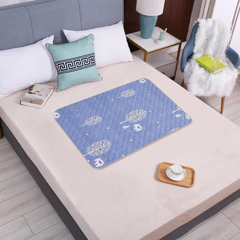 Matelas lavable imperméable, tapis d'urine pour bébés et tout-petits, protection de lit de dessin animé mignon, couches de literie, coussinets d'urine, tissu respirant