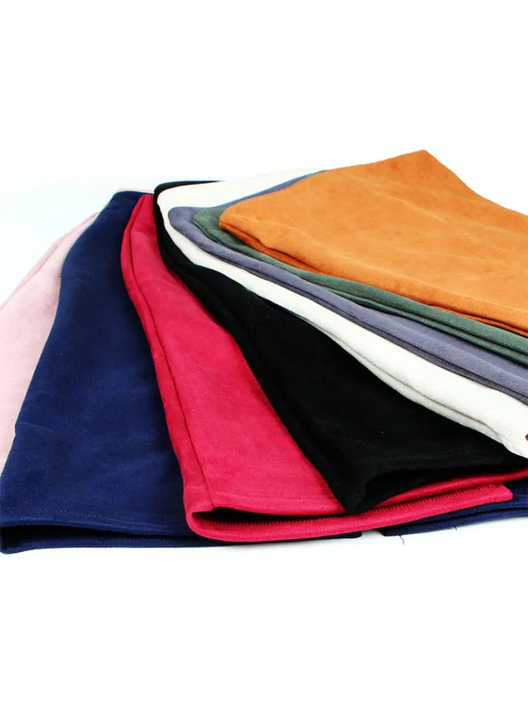 Jupe crayon mi-longue en daim multicolore pour femmes, Sexy, mode, élastique, taille haute, bureau, moulante, Saias, 2024