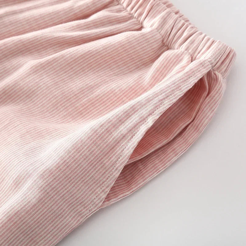 Newest Summer Cotton Double-layer Gauze Women's Pajamas Thin Sleeveless Vest Style Tops with Shorts Home Outfit Set
