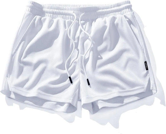 AIMPACT Men's Gym Workout Shorts Mesh Lightweight Bodybuilding Shorts Training Running Sports Jogger with Pockets