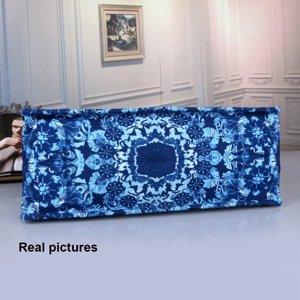 Spring And Summer Personalized Fashion Printing Large Capacity Canvas Bag Name Custom Book tote Women Commuter Travel Bag